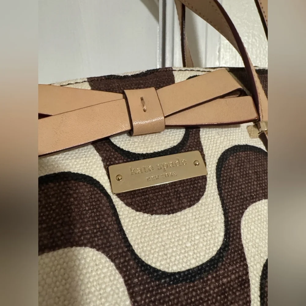 Kate Spade South Poplar Street Francis Wave Print Bow Satchel crossbody